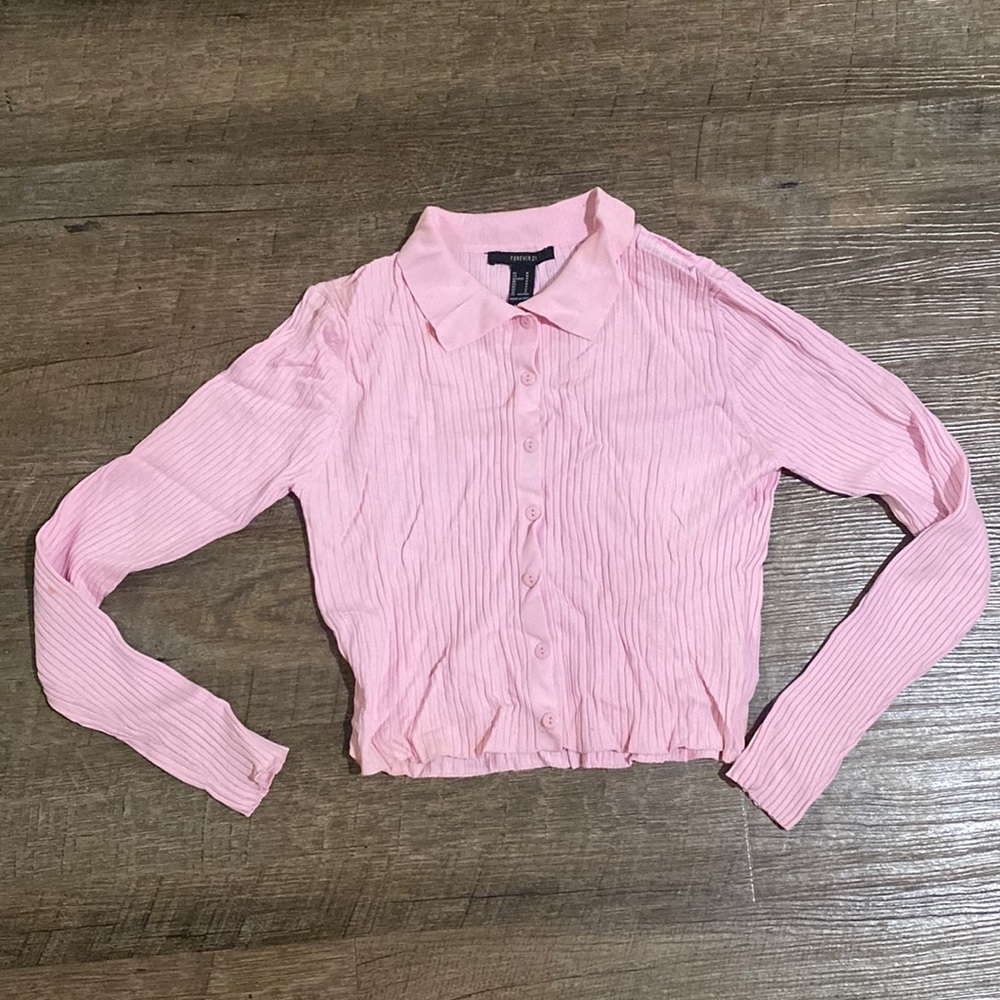 Forever 21 Pink Button up Top
